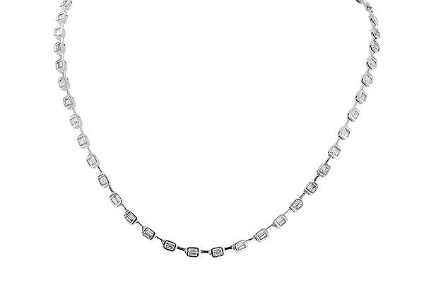 F283-41225: NECKLACE 2.05 TW BAGUETTES (17 INCHES)