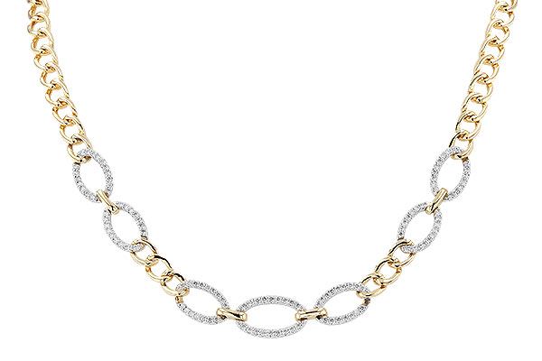 G283-38498: NECKLACE 1.12 TW (17")(INCLUDES BAR LINKS)