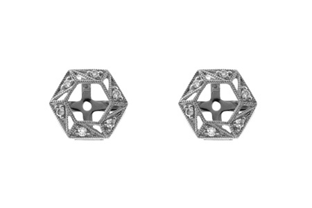 M009-81198: EARRING JACKETS .08 TW (FOR 0.50-1.00 CT TW STUDS)