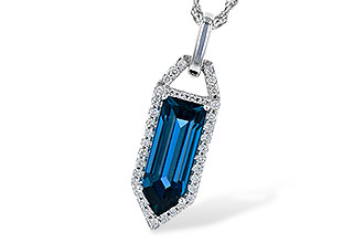 B282-47553: NECK 2.95 LONDON BLUE TOPAZ 3.12 TGW