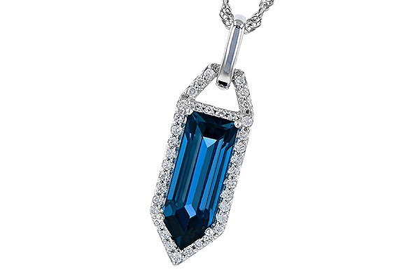 B282-47553: NECK 2.95 LONDON BLUE TOPAZ 3.12 TGW