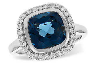 B283-43035: LDS RG 3.85 LONDON BLUE TOPAZ 4.15 TGW (9MM LBT)