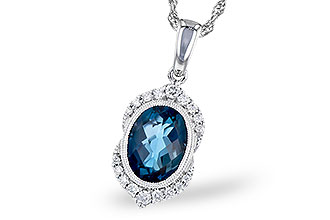 C282-53980: NECK 1.96 LONDON BLUE TOPAZ 2.10 TGW