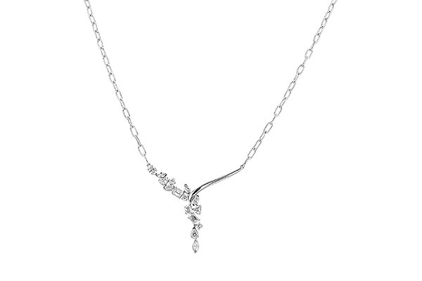 F283-43044: NECKLACE 1.22 TW FANCY CUT DIAMONDS (18")