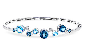 G283-36671: BANGLE 3.95 TW BLUE TOPAZ 4.06 TGW