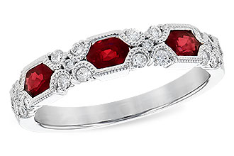 H282-49380: LDS WED RG .74 RUBY 1.00 TGW (4x3MM RUBY)