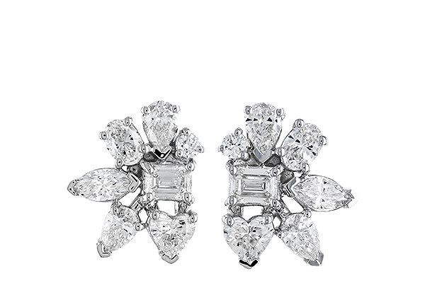 K283-43052: EARRINGS .90 TW FANCY CUT DIAS