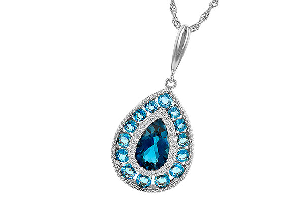 M199-76707: NECK 2.55 TW BLUE TOPAZ 2.65 TGW